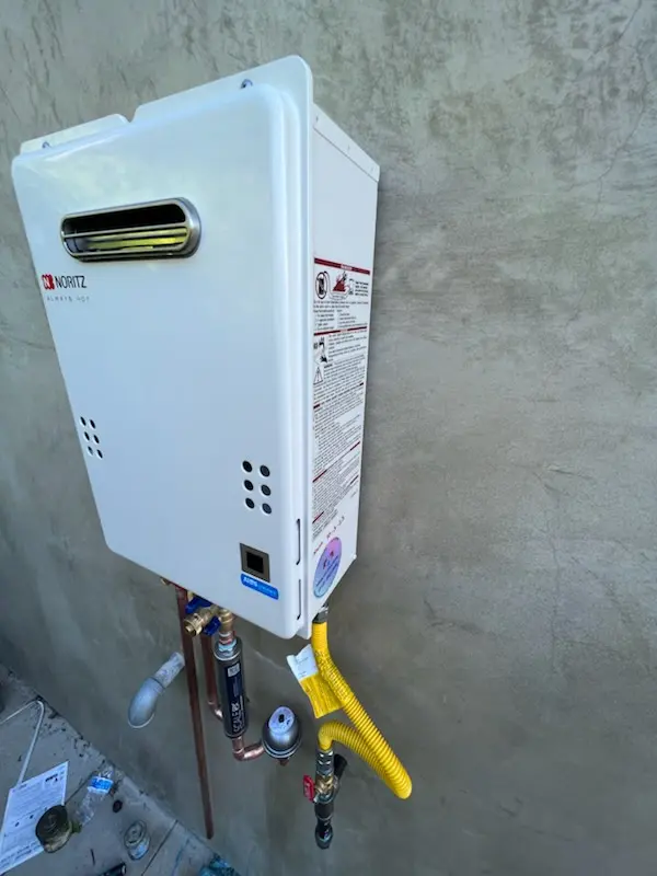 Tankless water heater installation for Phalanx homes